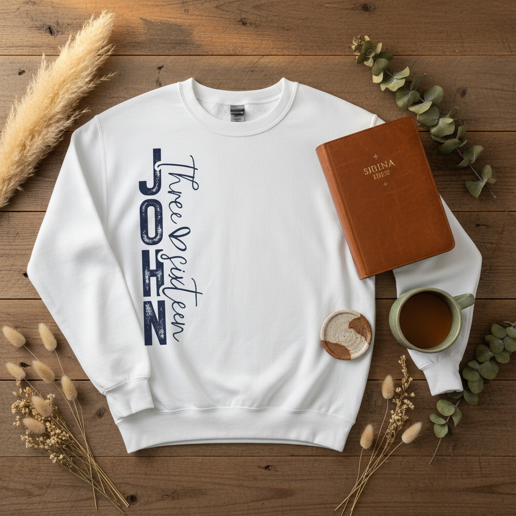 John 3:16 'For God So Loved The World' Crewneck Sweatshirt