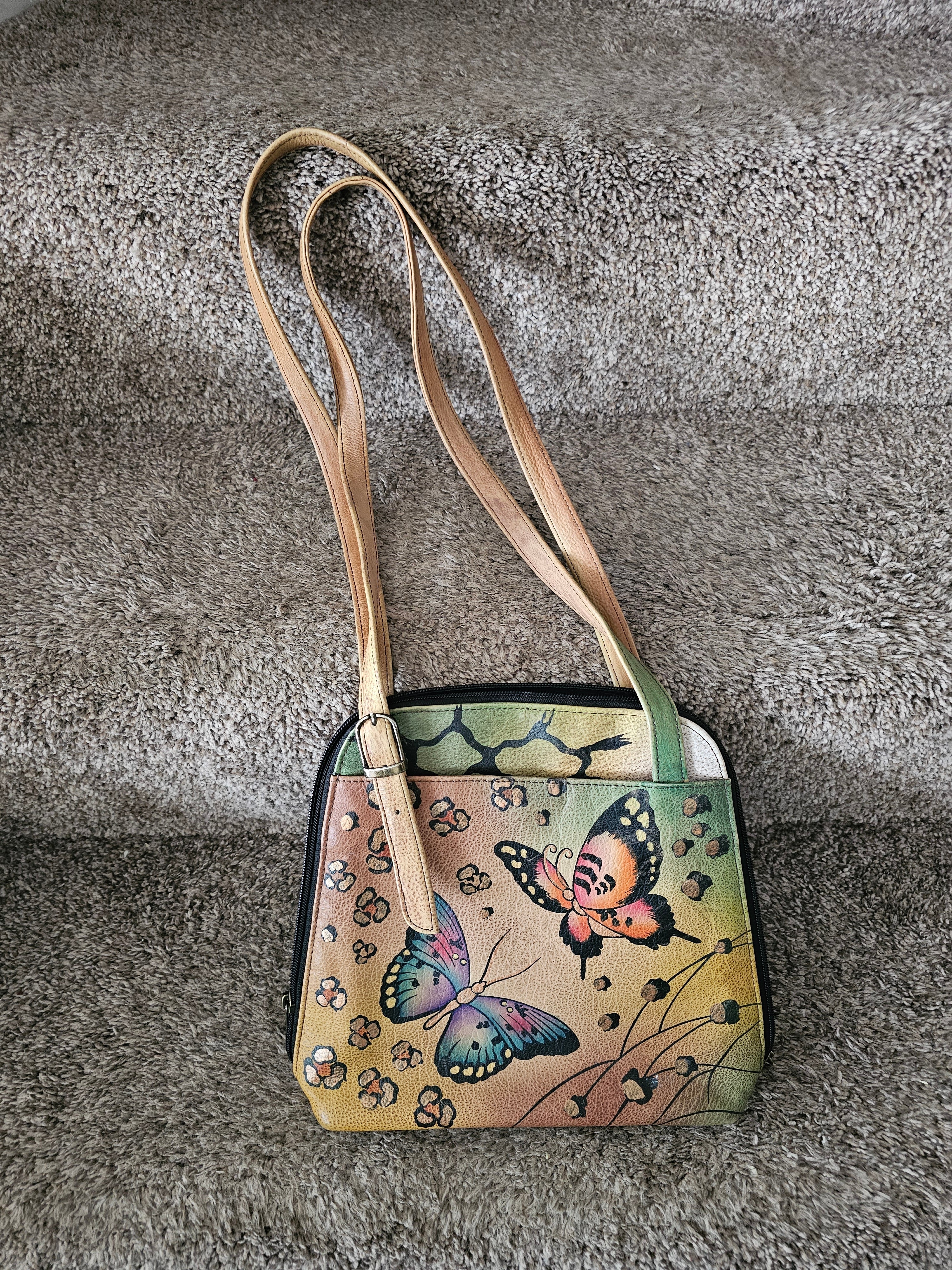 Anuschka Hand-Painted Leather Handbag (Like New)