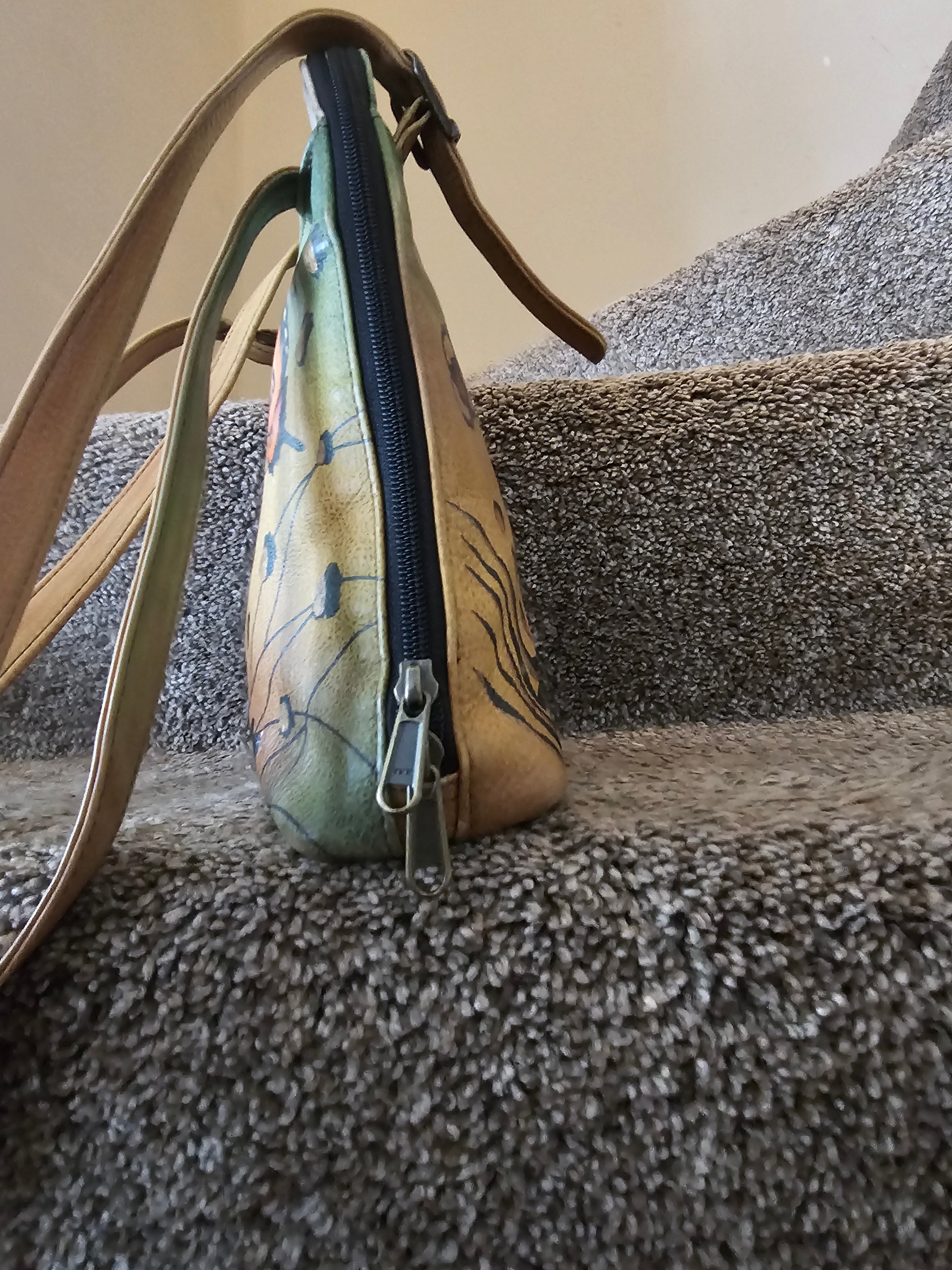 Anuschka Hand-Painted Leather Handbag (Like New)